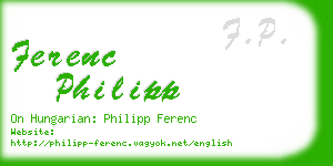 ferenc philipp business card